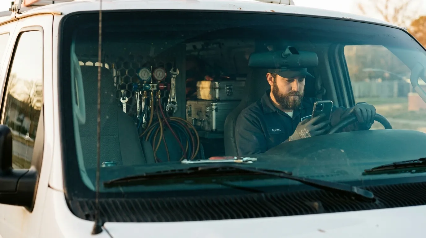 Missed call notification on a business owner's phone